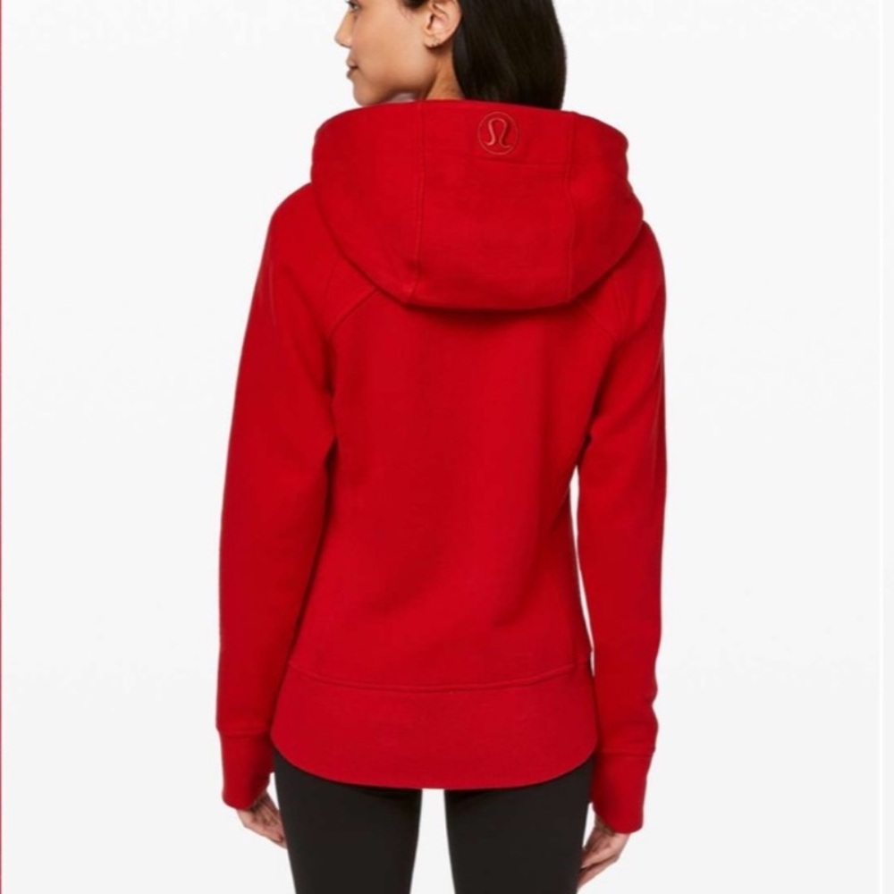 lululemon athletica Women's Dark Red Scuba Hoodie size 6 EUC full zip up light